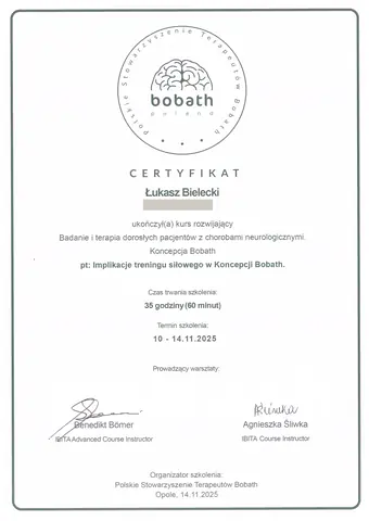 Skan: Bobath — kurs zaawansowany: trening siłowy — Łukasz Bielecki