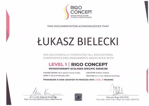 Skan: RIGO Concept — Level 1 (skoliozy) — Łukasz Bielecki